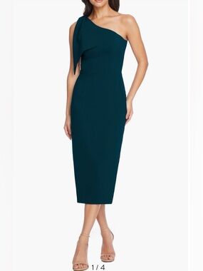 Dress the Population Tiffany One Shoulder Bow Dress, Large